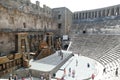 Ancient Roman theater with set from the opera Aida