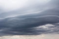 Asperatus-undulatus dark clouds over the lake Royalty Free Stock Photo