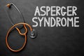 Asperger Syndrome Concept on Chalkboard. 3D Illustration. Royalty Free Stock Photo