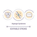 Asperger syndrome concept icon