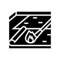 asphalt bitumen roof mounting glyph icon vector illustration
