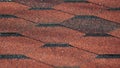 Asphalt Bitumen Shingles Photo. Close up view on Asphalt Roofing Shingles Background. Roof Shingles - Roofing Construction, Royalty Free Stock Photo