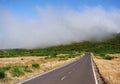 Asphalt car road and clouds on blue sky in summer day Royalty Free Stock Photo