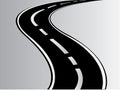 A vector asphalt curvy highway road