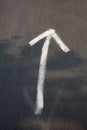 Asphalt, directional arrow, straight ahead Royalty Free Stock Photo