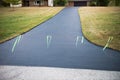 Asphalt Driveway Seal, Sealed, Sealing Royalty Free Stock Photo