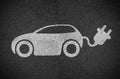 Asphalt with E Car E Mobility Royalty Free Stock Photo