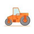 Asphalt Finisher Road Machine , Part Of Roadworks And Construction Site Series Of Vector Illustrations