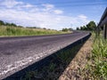 Asphalt and guardrail