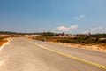 Asphalt highway in desert Royalty Free Stock Photo