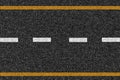 Asphalt highway road texture with markings