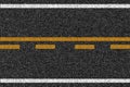 Asphalt highway road texture with markings