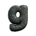 asphalt letter G - Small 3d tarmac font - Suitable for road, transport or highway related subjects