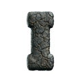asphalt letter I - Capital 3d tarmac font - suitable for road, transport or highway related subjects