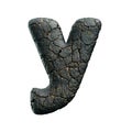 asphalt letter Y - Small 3d tarmac font - Suitable for road, transport or highway related subjects