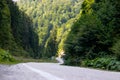 Asphalt mountain road, nature photo