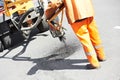 Asphalt patching roadworks