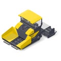 Asphalt paver detailed icon