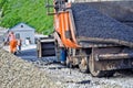 . asphalt paver machine Royalty Free Stock Photo