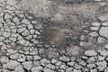 Asphalt pothole Royalty Free Stock Photo