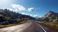 Asphalt road. Alps in a beautiful summer day Royalty Free Stock Photo