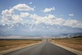 Asphalt road, Altai Mountains, Russia Royalty Free Stock Photo