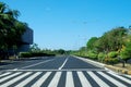 Asphalt road in the city of Manila, Philippines Royalty Free Stock Photo