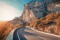 Asphalt road. Colorful landscape with beautiful winding mountain Royalty Free Stock Photo