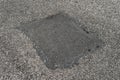 Asphalt road crack patch damage Royalty Free Stock Photo