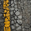 Asphalt road crack