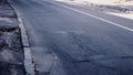 Asphalt road with dotted line,long road,empty freeway