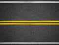 Asphalt road highway line marks Royalty Free Stock Photo