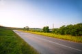 Asphalt road beside the lake Royalty Free Stock Photo