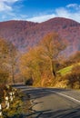 Asphalt road mountainous countryside