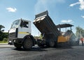 Asphalt road repairing works