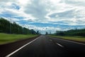 Asphalt road and sky in thailand with motion blur