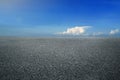 Empty asphalt highway with nice sky clouds. Royalty Free Stock Photo