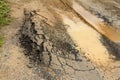 Asphalt road surface collapse Royalty Free Stock Photo