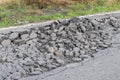 Asphalt road surface crack. Royalty Free Stock Photo