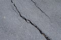 Asphalt road surface crack Royalty Free Stock Photo