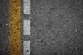 Asphalt Road texture with yellow strip and white strip