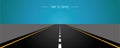 Asphalt road time to travel background