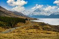 In the daytime in Mount cook  National Park in southern island, New Zealand Royalty Free Stock Photo