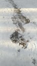 Asphalt road, track partially cleared of snow