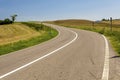 Asphalt road in Tuscany Italy