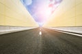 Asphalt road under the blue sky at sunset Royalty Free Stock Photo