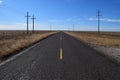 State line highway on Llano Estacado Royalty Free Stock Photo