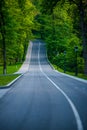 Asphalt road very beautiful steeply going up