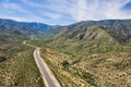 Bending Road in Southern California Hills Royalty Free Stock Photo