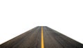 Asphalt road yellow line center Royalty Free Stock Photo